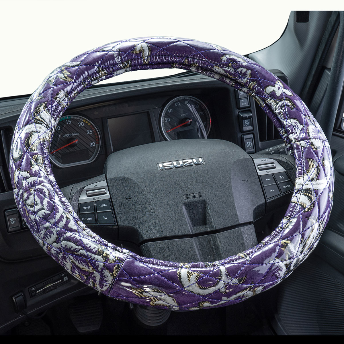 ハンドルカバー　4トン　トラック　国産　高品質　セール　ブルー　迷彩　青　2HS ハンドルカバー 4t トラック 国産 高品質 セール ディンプルブラック