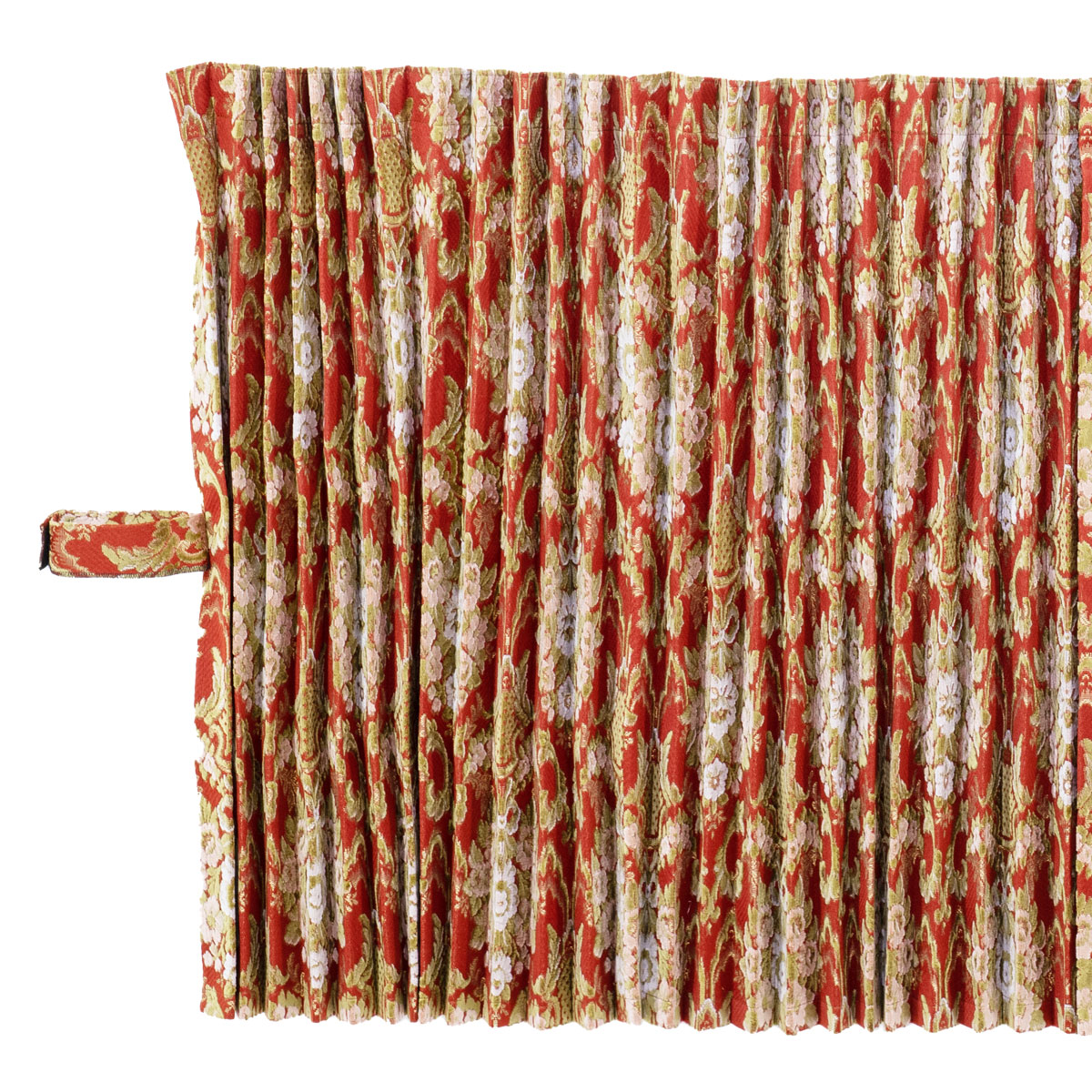 トラック用 薔薇柄レース フロントカーテン | 【公式】トラックショップマドンナ 黒　大型車用　トラック　カーテン　花柄レースサイドカーテン Lサイズ