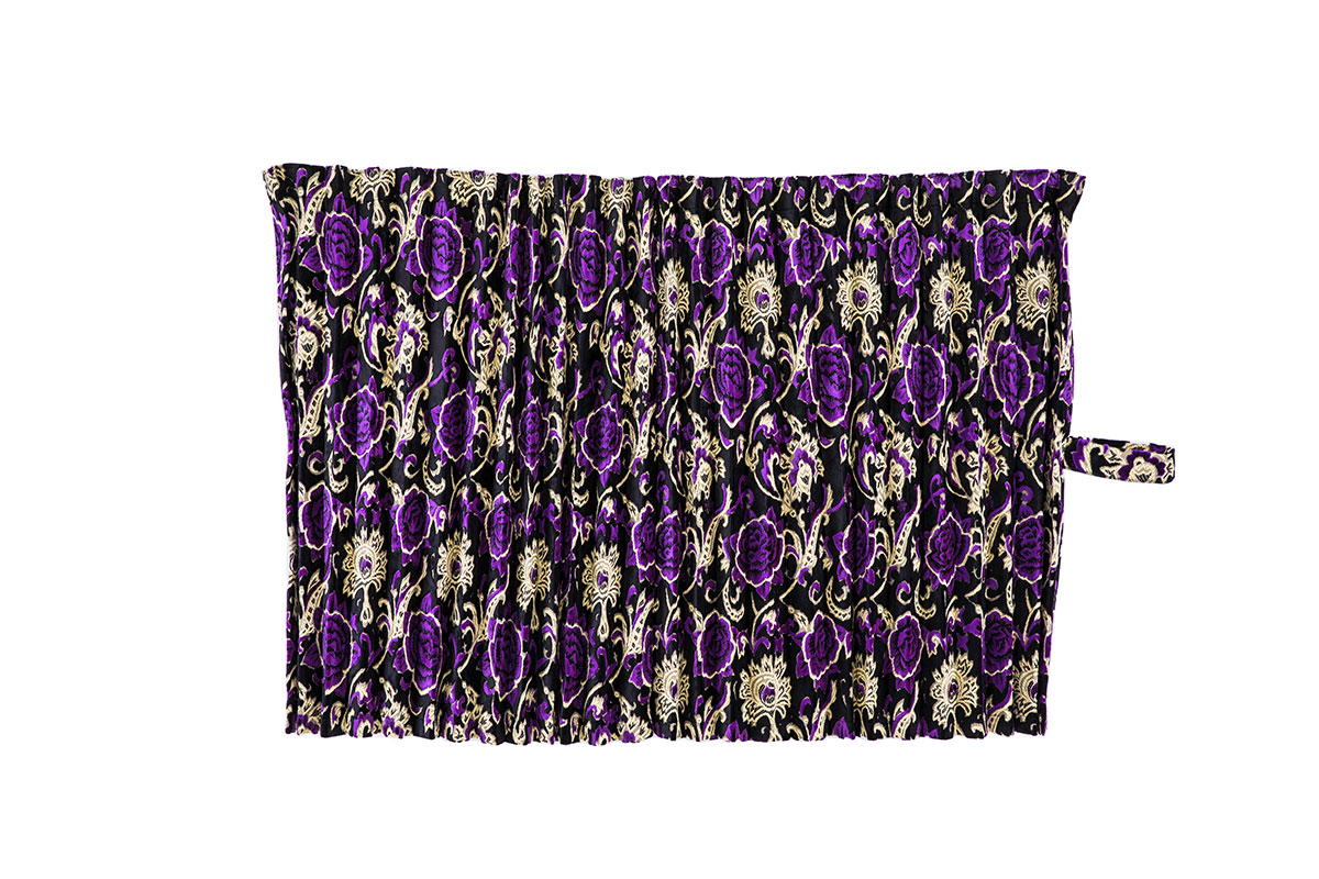 ルームカーテン ハイルーフ用 モンブランローズ パープル プリーツなし 裏地あり 横1200mm×縦1300mm 2枚セット 雅 CH-MRPUU13 モンブランローズパープルの通販