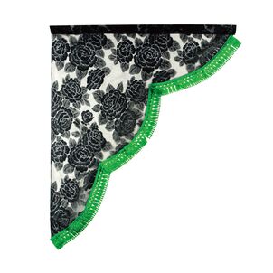 レースサイドカーテン　グリーン