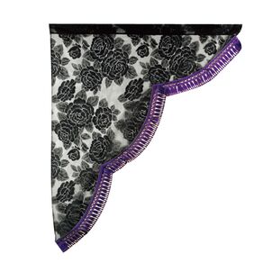 レースサイドカーテン　パープル