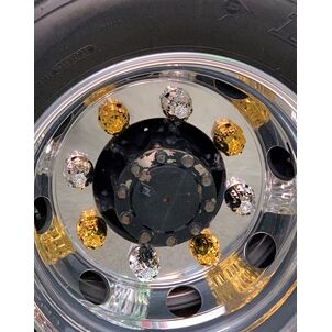 ナットキャップ 33mm用 10個入りゴールドメッキ装着イメージ