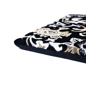 モンブランローズ　座布団　ブラック