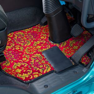 当日発送 クオン 2ペタル車 コイルフロアマット　運転席用 紫/黒 H22～　 当日発送 クオン 2ペタル車 コイルフロアマット 運転席用 紫⁄黒 H22～