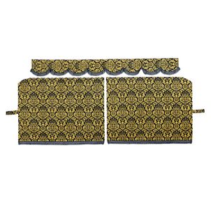 ベルサイユ　三点式センターカーテンブラウン