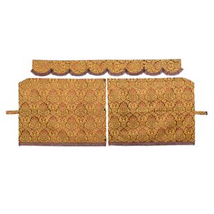 ベルサイユ　三点式センターカーテンブラウン