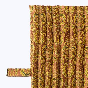 ベルサイユ　トラックルームカーテン　プリーツブラウン