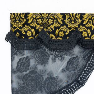 ベルサイユ　トラックロイヤルサイドカーテン 　ブラック