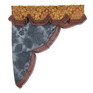 ベルサイユ　トラックロイヤルサイドカーテン 　ブラウン