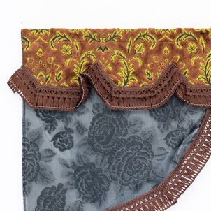 ベルサイユ　トラックロイヤルサイドカーテン 　ブラウン