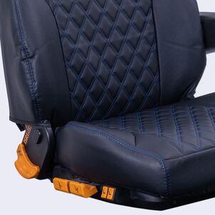 月光ZERO ダブル　 シートカバー（シングルカラー）マットブラックxブルー