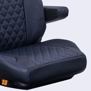 月光ZERO ダブル　 シートカバー（シングルカラー）マットブラックxブルー