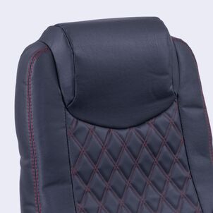 月光ZERO ダブル　 シートカバー（シングルカラー）マットブラックxレッド