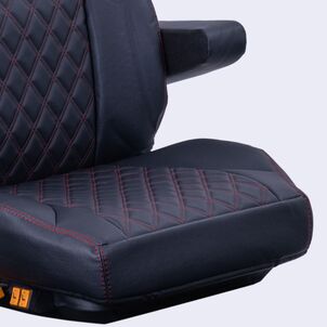 月光ZERO ダブル　 シートカバー（シングルカラー）マットブラックxレッド