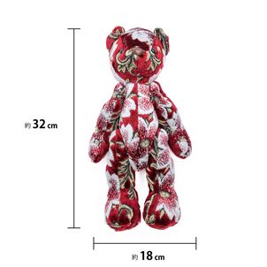 桜　クマのぬいぐるみ　レッド