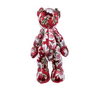 桜　クマのぬいぐるみ　レッド