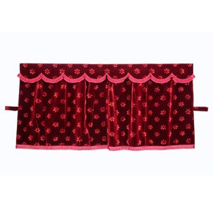 コスモス 三点式センターカーテン ダークレッド