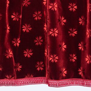 コスモス 三点式センターカーテン ダークレッド