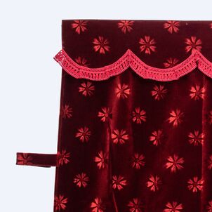 コスモス 三点式センターカーテン ダークレッド