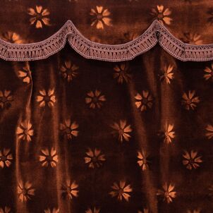 コスモス 三点式センターカーテン ブラウン