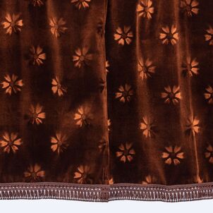 コスモス 三点式センターカーテン ブラウン