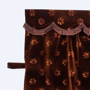 コスモス 三点式センターカーテン ブラウン