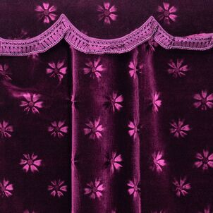 コスモス 三点式センターカーテン ワインパープル