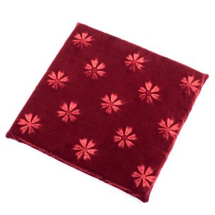 コスモス　座布団 ダークレッド