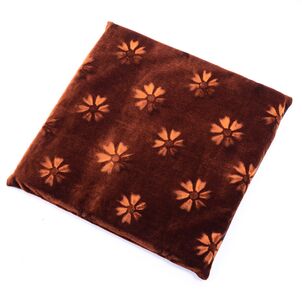 コスモス　座布団 ブラウン