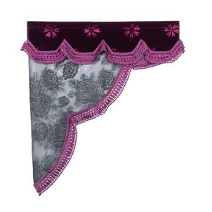 コスモス ロイヤルサイドカーテン ワインパープル