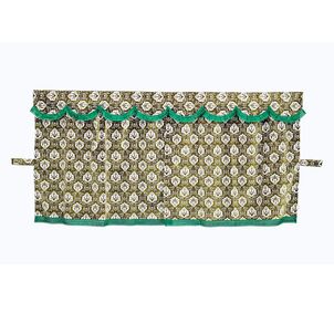 新格子 三点式センターカーテングリーン