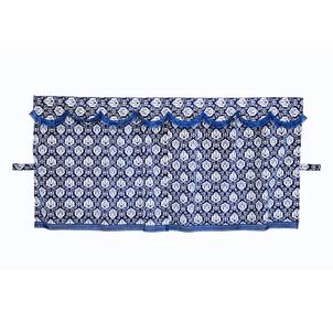 新格子 三点式センターカーテンネイビー