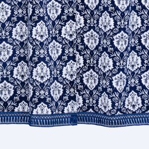 新格子 三点式センターカーテンネイビー