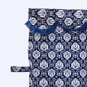 新格子 三点式センターカーテンネイビー