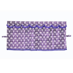 新格子 三点式センターカーテンパープル