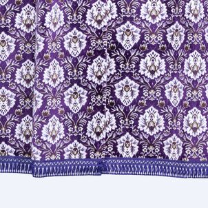 新格子 三点式センターカーテンパープル