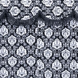 新格子 三点式センターカーテンブラック