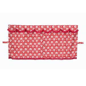 新格子 三点式センターカーテンレッド