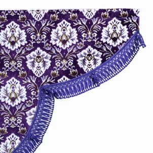 新格子 サイドカーテンパープル