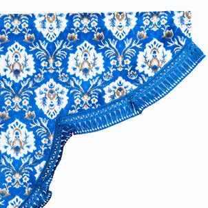 新格子 サイドカーテンブルー