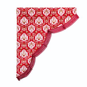 新格子 サイドカーテンレッド