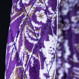 新格子 シングルキルトハンドルカバーパープル