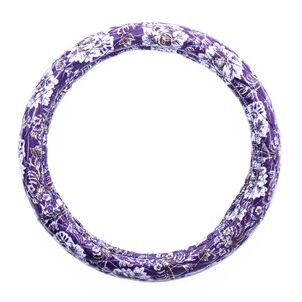 新格子 シングルキルトハンドルカバーパープル