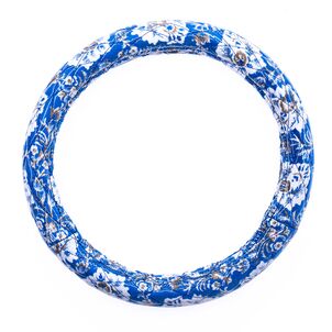 新格子 シングルキルトハンドルカバーブルー