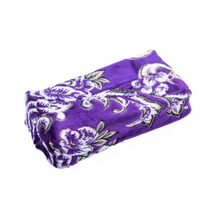 新格子 ティッシュカバーパープル