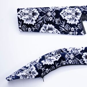 新格子 ドアハンドルカバー　ネイビー