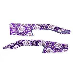 新格子 ドアハンドルカバー　パープル