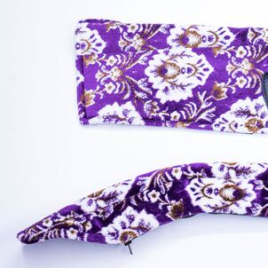 新格子 ドアハンドルカバー　パープル