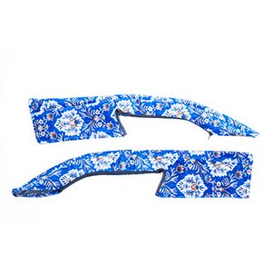 新格子 ドアハンドルカバー　ブルー