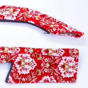 新格子 ドアハンドルカバー　レッド